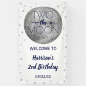 2月2日の誕生日パーティーへようこそ 横断幕 (縦)