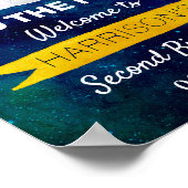 2月2日の誕生日パーティーウェルカムサイン ポスター (角)