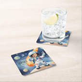 2月2日の誕生日パーティー スクエアペーパーコースター (インサイチュ)