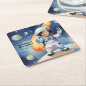 2月2日の誕生日パーティー スクエアペーパーコースター (アングル)