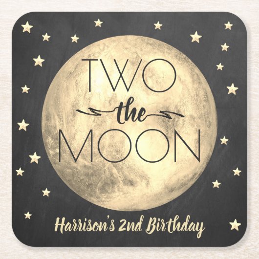 2月2日の誕生日パーティー スクエアペーパーコースター (正面)