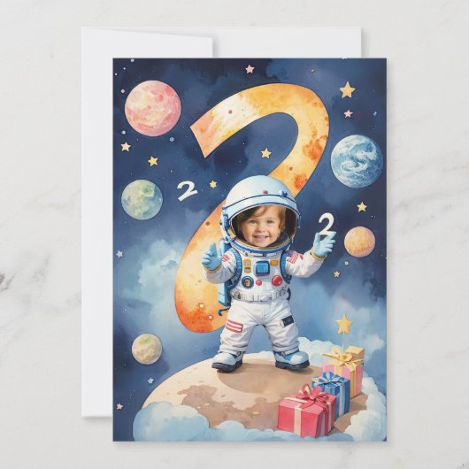 2月2日の誕生日パーティー 招待状 (正面)