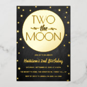 2月2日の誕生日実在 箔招待状 (正面)