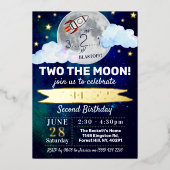 2月2日の誕生日実在 箔招待状 (正面)