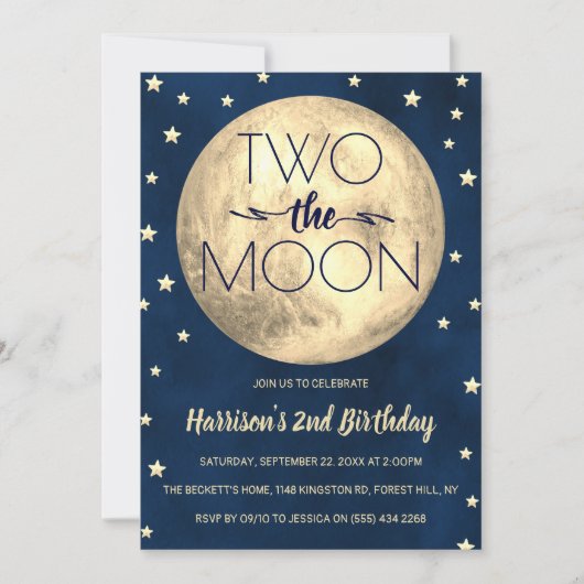 2月2日の誕生日 招待状 (正面)