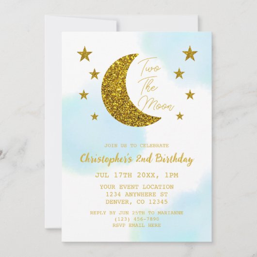 2月2日の誕生日 招待状 (正面)