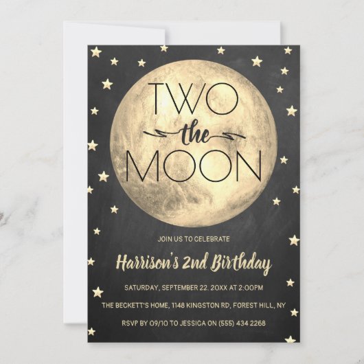 2月2日の誕生日 招待状 (正面)