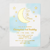 2月2日の誕生日 箔招待状 (正面)