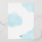 2月2日の誕生日 箔招待状 (裏面)