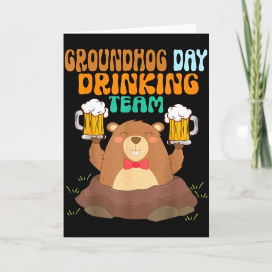 2月2日ハムスターの日 飲み会チーム 面白い カード (正面)
