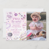 2月2日バースデーガール宇宙写真 招待状 (正面)