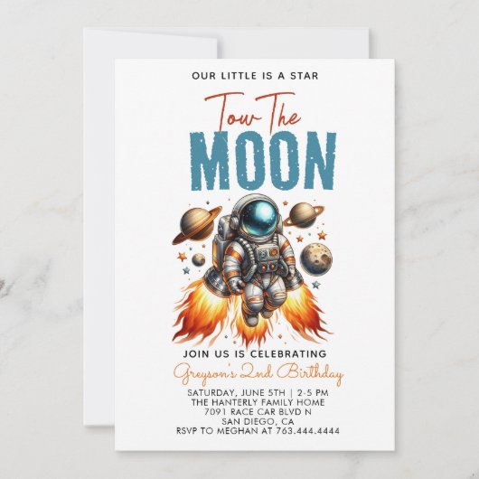 2月2日宇宙 招待状 (正面)