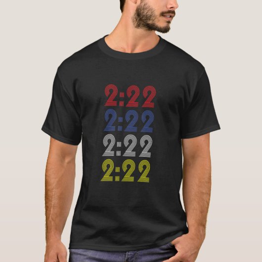 2月2日(火) 22 22 Twosday 222午後1時 Tシャツ (正面)