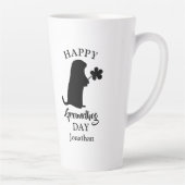 2月2日 | Happy Groundhogの日パーソナライズされた名 カフェラテマグ (右)
