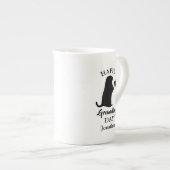 2月2日 | Happy Groundhogの日パーソナライズされた名 ボーンチャイナマグカップ (正面右)