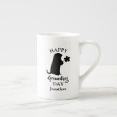 2月2日 | Happy Groundhogの日パーソナライズされた名 ボーンチャイナマグカップ (右)