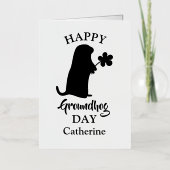 2月2日 | Happy Groundhogの日パーソナライズされた名 箔グリーティングカード (正面)