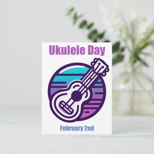 2月2日 – Ukulele Day ポストカード (スタンド正面)