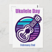 2月2日 – Ukulele Day ポストカード (正面/裏面)