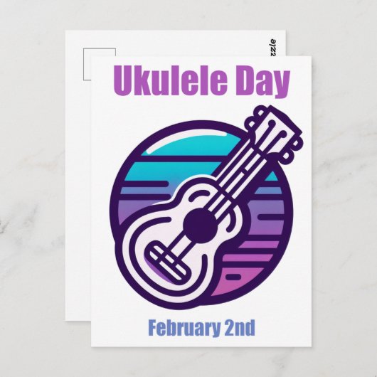 2月2日 – Ukulele Day ポストカード (正面/裏面)