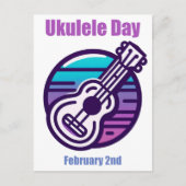 2月2日 – Ukulele Day ポストカード (正面)