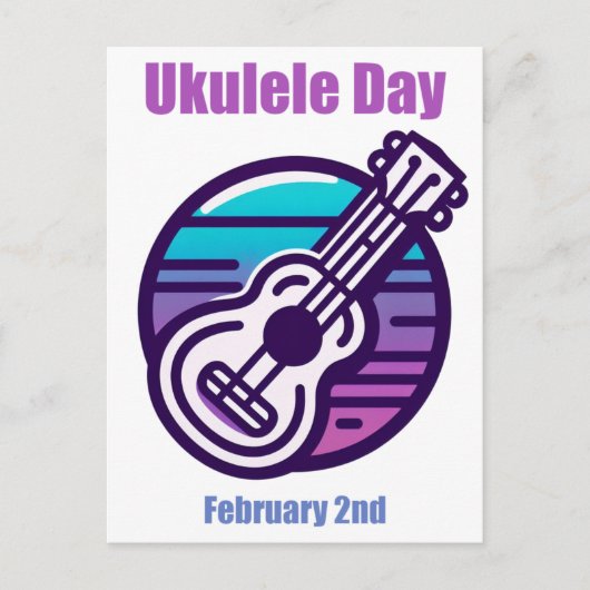 2月2日 – Ukulele Day ポストカード (正面)