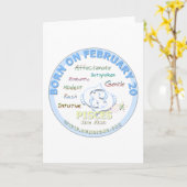 2月20日誕生日 – 魚座 カード (黄色い花)