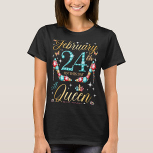 2月24日に女王が2月24生まれ日になった Tシャツ