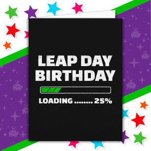 2月29日うるう年誕生日25%うるう日の読み込み カード