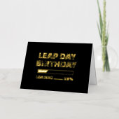 2月29日うるう年誕生日25%うるう日の読み込み 箔グリーティングカード (正面)