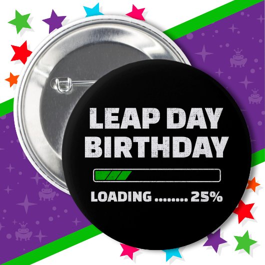2月29日うるう年誕生日25%うるう日の読み込み 缶バッジ