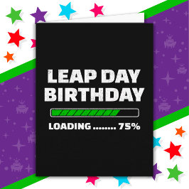 2月29日うるう年誕生日75%うるう日の読み込み カード