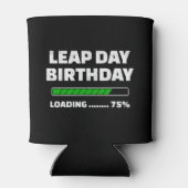 2月29日うるう年誕生日75%うるう日の読み込み 缶クーラー (裏面)