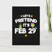 2月29日うるう日ふる閏年誕生日 カード (正面)