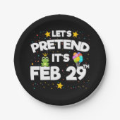 2月29日うるう日ふる閏年誕生日 ペーパープレート (正面)