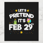 2月29日うるう日ふる閏年誕生日 ワインラベル (シングルラベル)