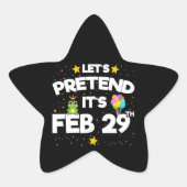 2月29日うるう日ふる閏年誕生日 星シール (正面)