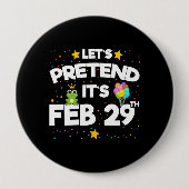 2月29日うるう日ふる閏年誕生日 缶バッジ (正面)