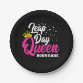2月29日うるう日クイーンリープイヤー誕生日生まれレア ペーパープレート (正面)
