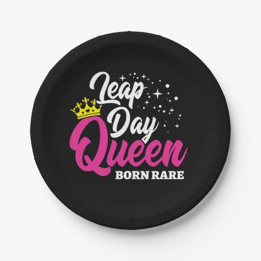 2月29日うるう日クイーンリープイヤー誕生日生まれレア ペーパープレート (正面)