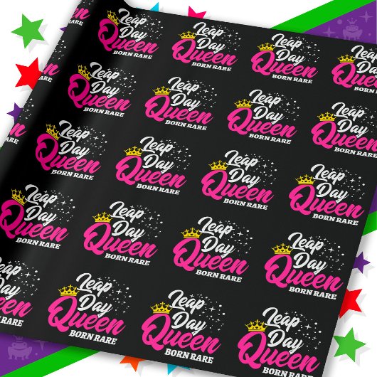 2月29日うるう日クイーンリープイヤー誕生日生まれレア ラッピングペーパー