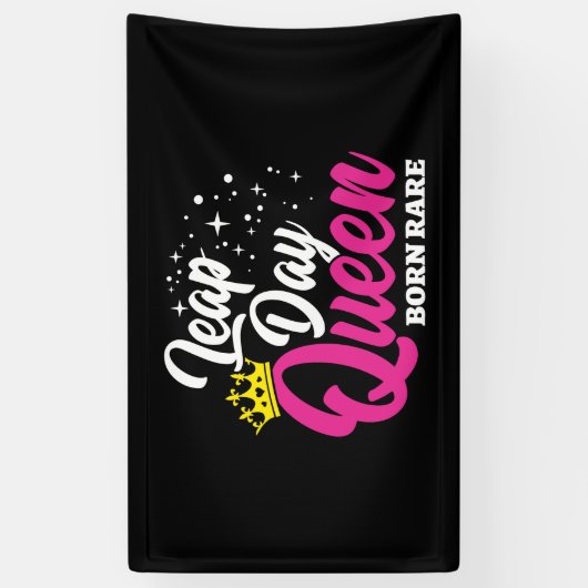 2月29日うるう日クイーンリープイヤー誕生日生まれレア 横断幕 (縦)