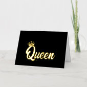 2月29日うるう日クイーンリープイヤー誕生日生まれレア 箔グリーティングカード (正面)