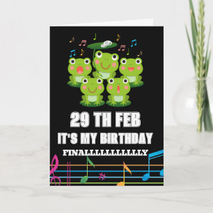 2月29日うるう日、私の誕生日うるう年生まれ シーズンカード