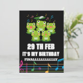 2月29日うるう日、私の誕生日うるう年生まれ 招待状 (スタンド正面)