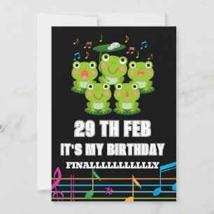 2月29日うるう日、私の誕生日うるう年生まれ 招待状