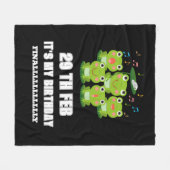 2月29日うるう日、2024年の私の誕生日うるう年 フリースブランケット (正面(横))