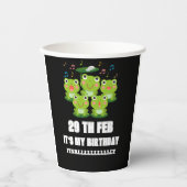 2月29日うるう日、2024年の私の誕生日うるう年 紙コップ (正面)