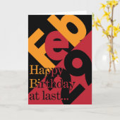 2月29日のハッピーバースデーカード カード (黄色い花)