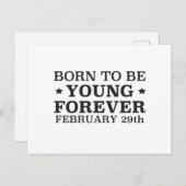 2月29日生まれの方へ ポストカード (正面/裏面)